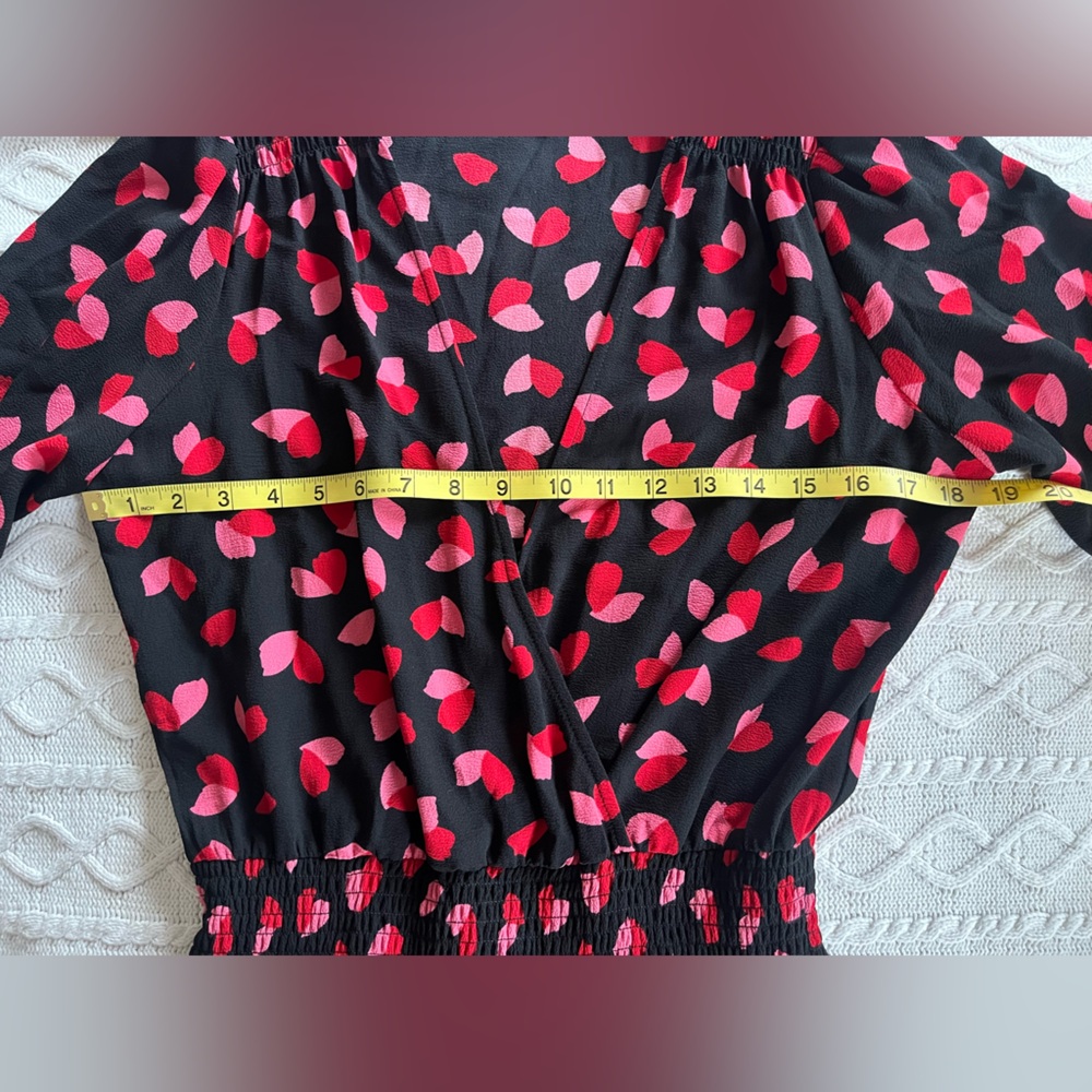 MICHAEL Michael Kors Black and Pink  Pattern Dress Designer Size Medium - Picture 16 of 16